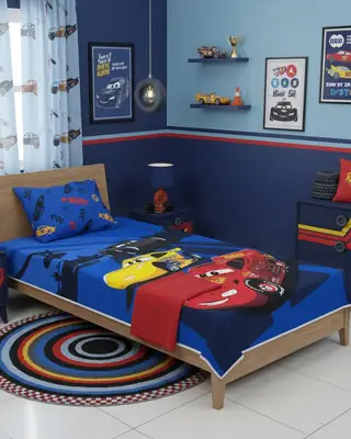 2 Pcs Cotton Printed Single Bedsheet