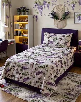 2 Pcs Cotton Printed Single Bedsheet