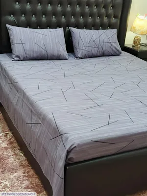 Purple Printed Cotton Bedsheet Set for Double Bed thumbnail 1