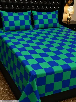 3 Pcs Cotton Printed Double Bedsheet thumbnail 1