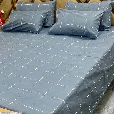 5 Pcs Cotton Printed Double Bedsheet thumbnail 1