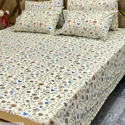 5 Pcs Cotton Printed Double Bedsheet thumbnail 1
