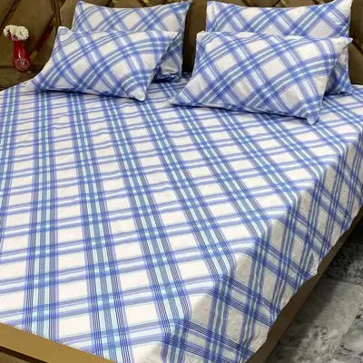5 Pcs Cotton Printed Double Bedsheet