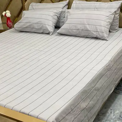5 Pcs Cotton Printed Double Bedsheet