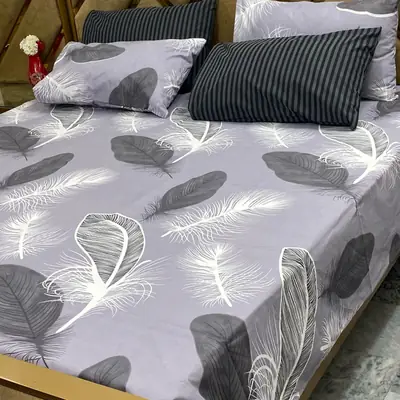 5 Pcs Cotton Printed Double Bedsheet