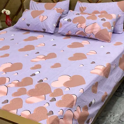 5 Pcs Cotton Printed Double Bedsheet