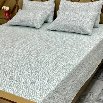 5 Pcs Cotton Printed Double Bedsheet