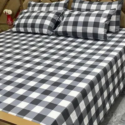5 Pcs Cotton Printed Double Bedsheet