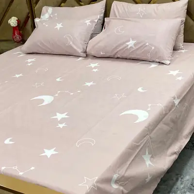 5 Pcs Cotton Printed Double Bedsheet
