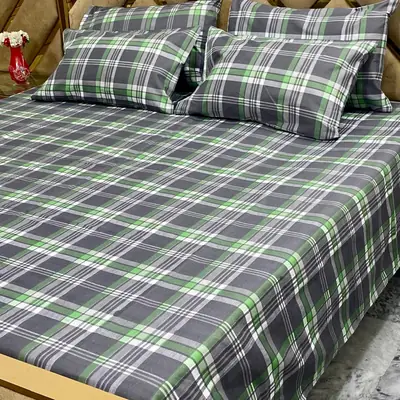 5 Pcs Cotton Printed Double Bedsheet