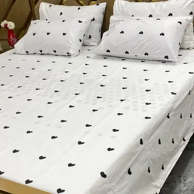 5 Pcs Cotton Printed Double Bedsheet