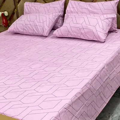 5 Pcs Cotton Printed Double Bedsheet