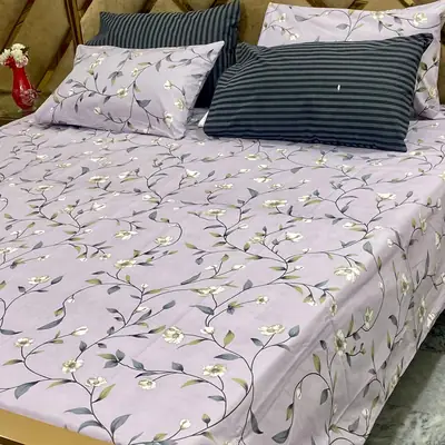 5 Pcs Cotton Printed Double Bedsheet
