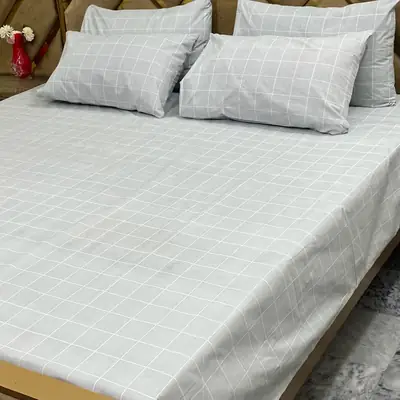 5 Pcs Cotton Printed Double Bedsheet