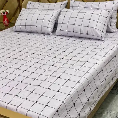 5 Pcs Cotton Printed Double Bedsheet