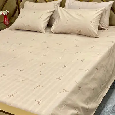 5 Pcs Cotton Printed Double Bedsheet