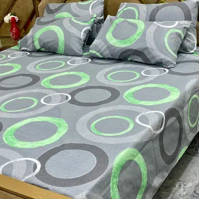 5 Pcs Cotton Printed Double Bedsheet