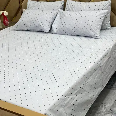 5 Pcs Cotton Printed Double Bedsheet