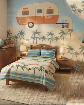 3 Pcs Cotton Printed Double Bedsheet