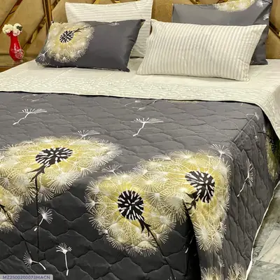6 Pcs Cotton Printed Comforter Set
