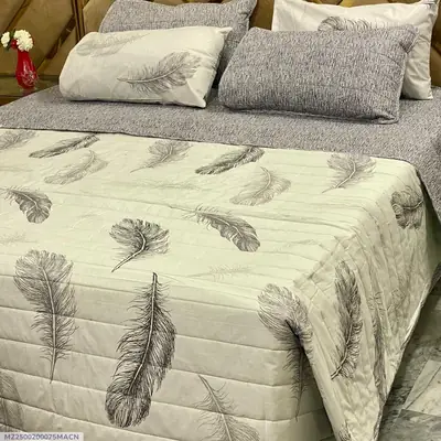 6 Pcs Cotton Printed Comforter Set