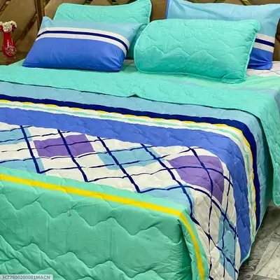 6 Pcs Cotton Printed Comforter Set