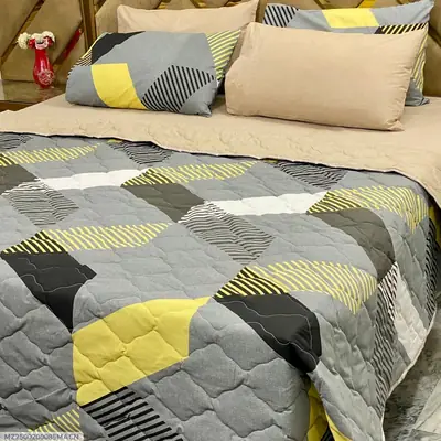 6 Pcs Cotton Printed Comforter Set