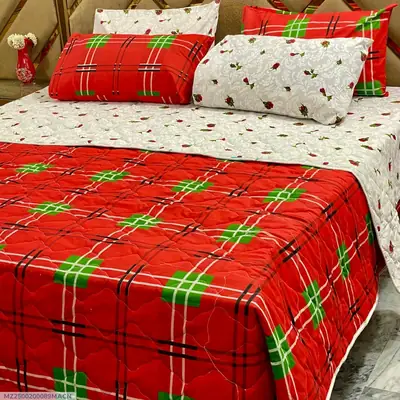 6 Pcs Cotton Printed Comforter Set