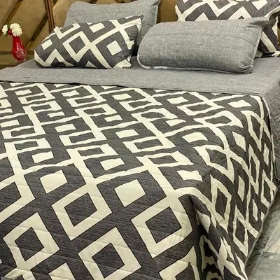 6 Pcs Cotton Printed Comforter Set
