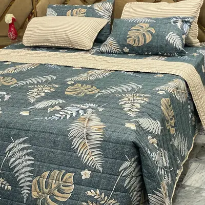 6 Pcs Cotton Printed Comforter Set