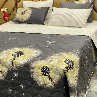 6 Pcs Cotton Printed Comforter Set