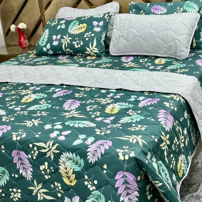 6 Pcs Cotton Printed Comforter Set