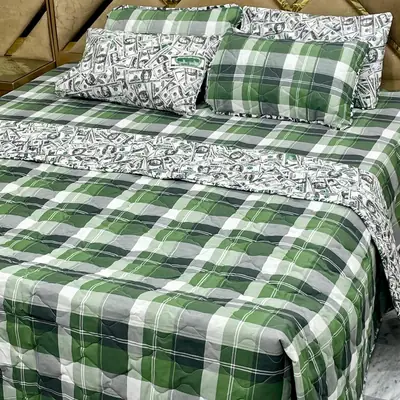 6 Pcs Cotton Printed Comforter Set