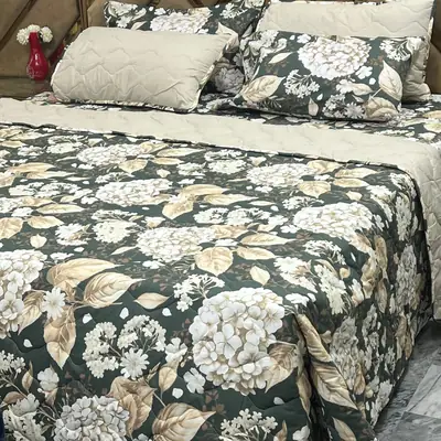 6 Pcs Cotton Printed Comforter Set