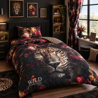 3 Pcs Cotton Printed Comforter Set