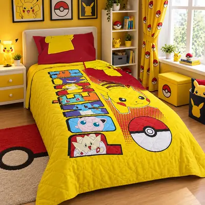 3 Pcs Cotton Printed Comforter Set