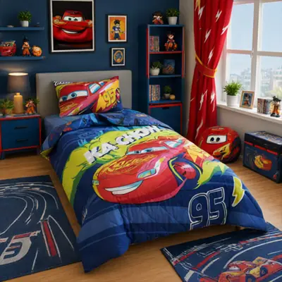 3 Pcs Cotton Printed Comforter Set