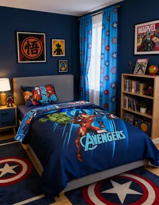 3 Pcs Cotton Printed Comforter Set