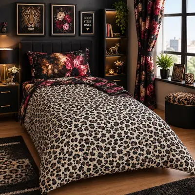 3 Pcs Cotton Printed Comforter Set