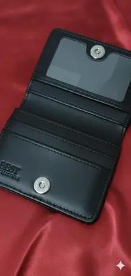 Men's Black Bi-Fold Wallet with Cash Slot thumbnail 3