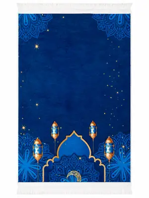 Velvet Printed Prayer Mat thumbnail 4