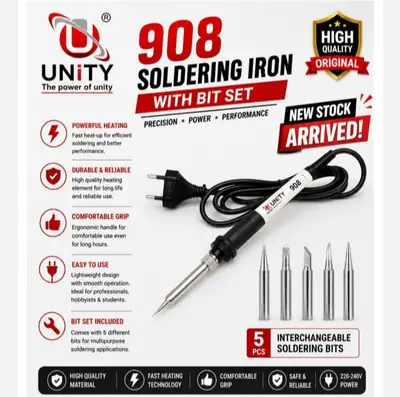 Unity 908 Soldering Iron Professional with Bits set