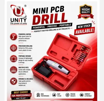 Unity PCB Mini Electric Drill Machine Kit | Multifunction Rotary Grinder Polishing Sanding Tool Set With Adapter