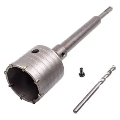 Hole Saw Kit for SDS Plus, Shank Hole Saw Cutter Concrete Cement Stone Wall Drill Bit 100mm thumbnail 2