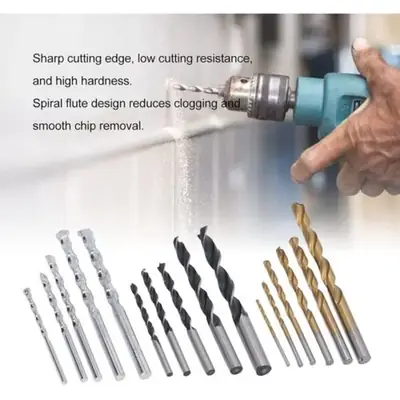 11PCS Multifunctional Drill Bits Combination Drills to Metal + Wood +Masonry thumbnail 2