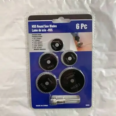 High Speed Steel Saw Blades Set 6Pcs Mini HSS Round Saw Blades