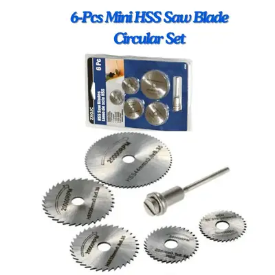 High Speed Steel Saw Blades Set 6Pcs Mini HSS Round Saw Blades thumbnail 2