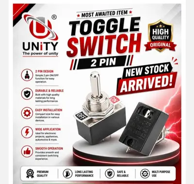 Unity Toggle Switch 2 pin 15A