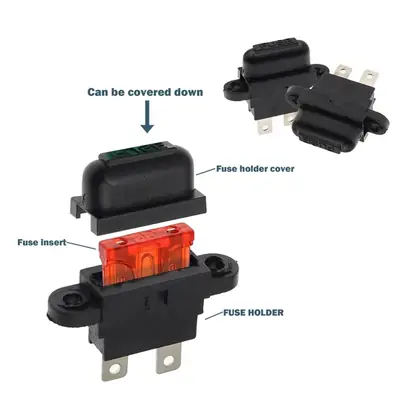 Unity Panel-Mount Standard ATO/ATC Automotive Blade Fuse Holder with Protective Cap thumbnail 3