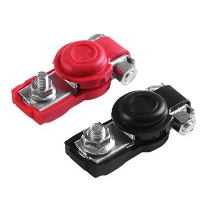 Unity Battery Terminal 1 Black 1 RED Car truck Battery Terminal Battery Connector Clamps heavy duty battery Connectors with Plastic safety cover Dust prof battery Terminal thumbnail 2